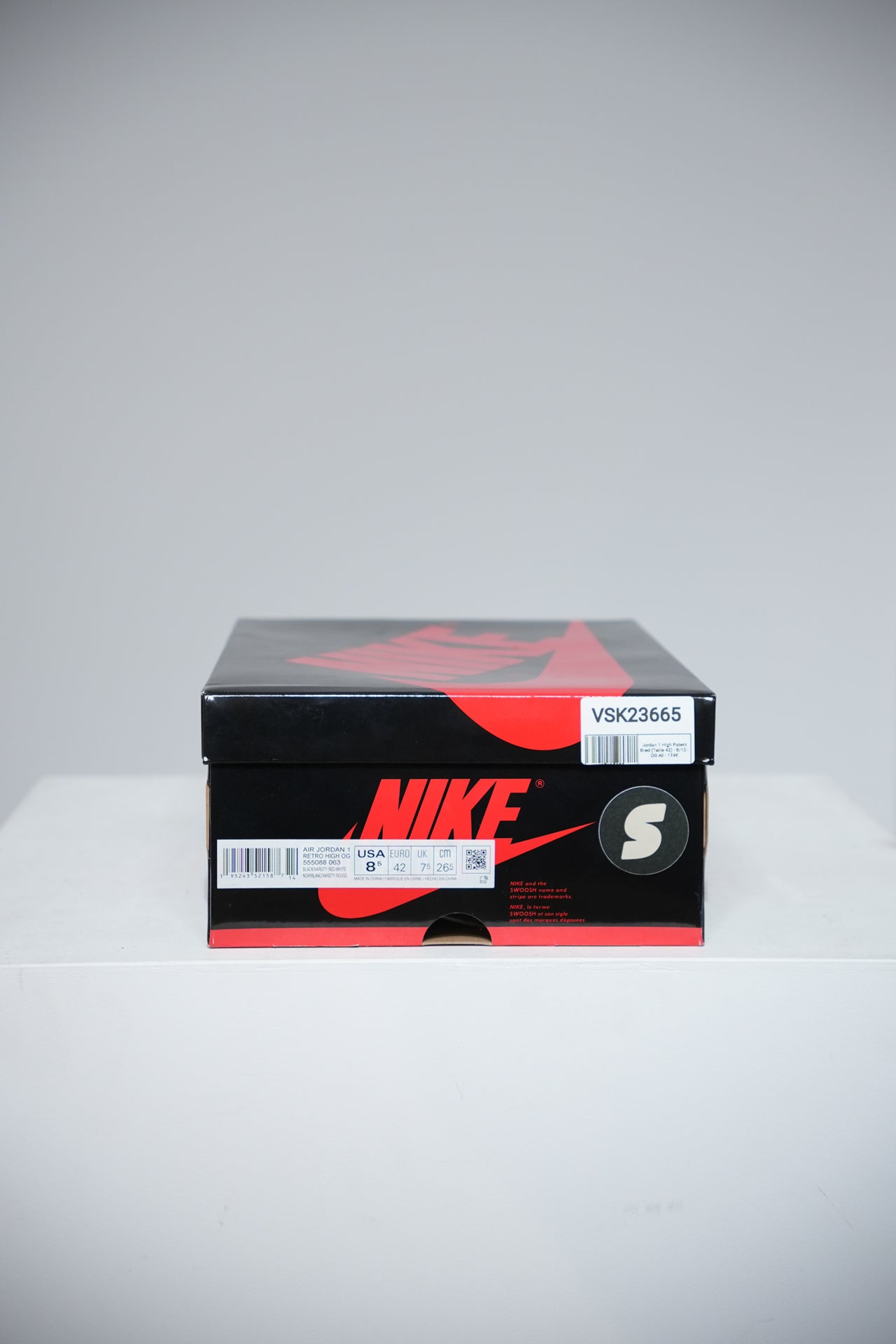 Jordan 1 High Patent Bred (Taille 42)