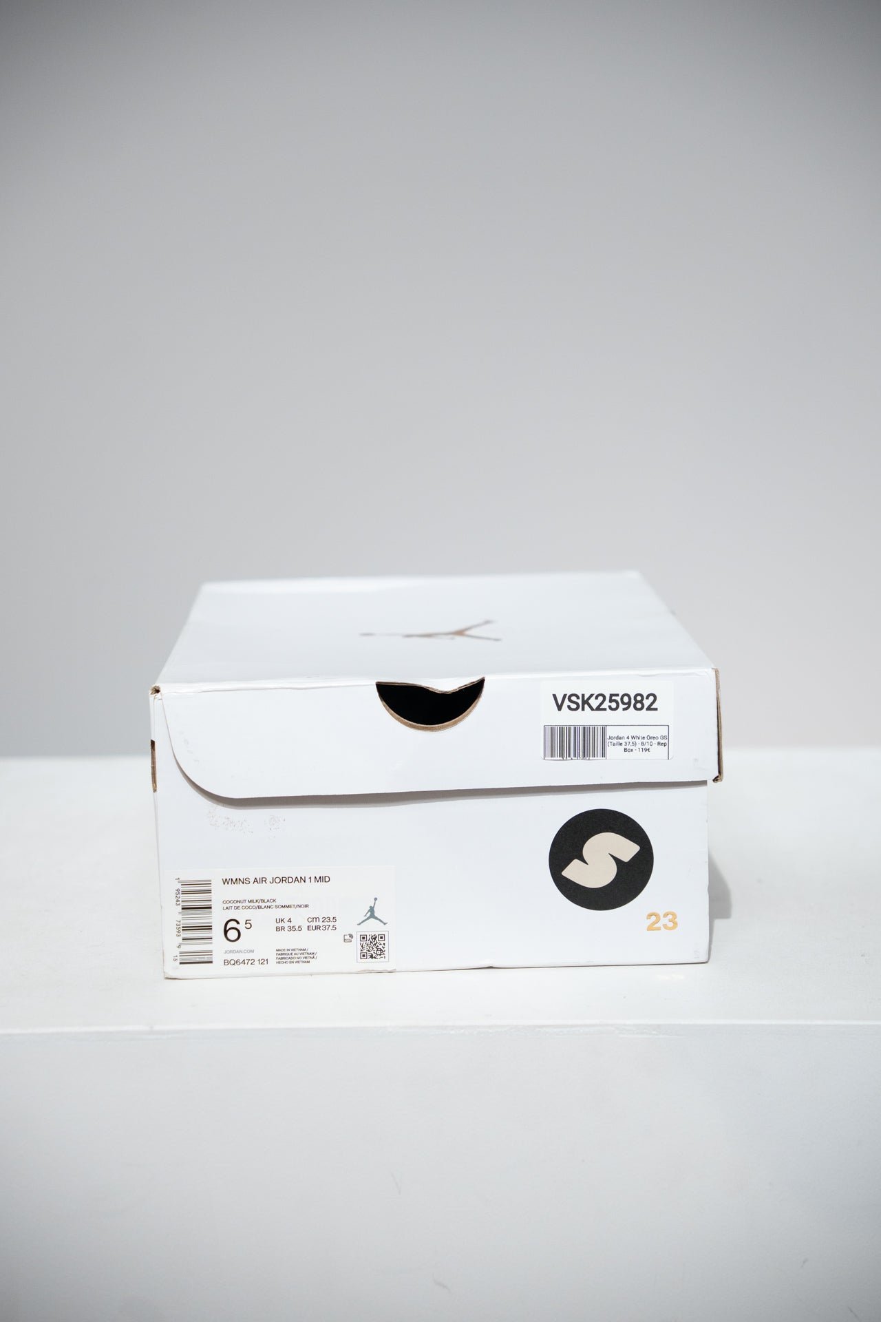 Jordan 4 White Oreo GS (Taille 37,5)