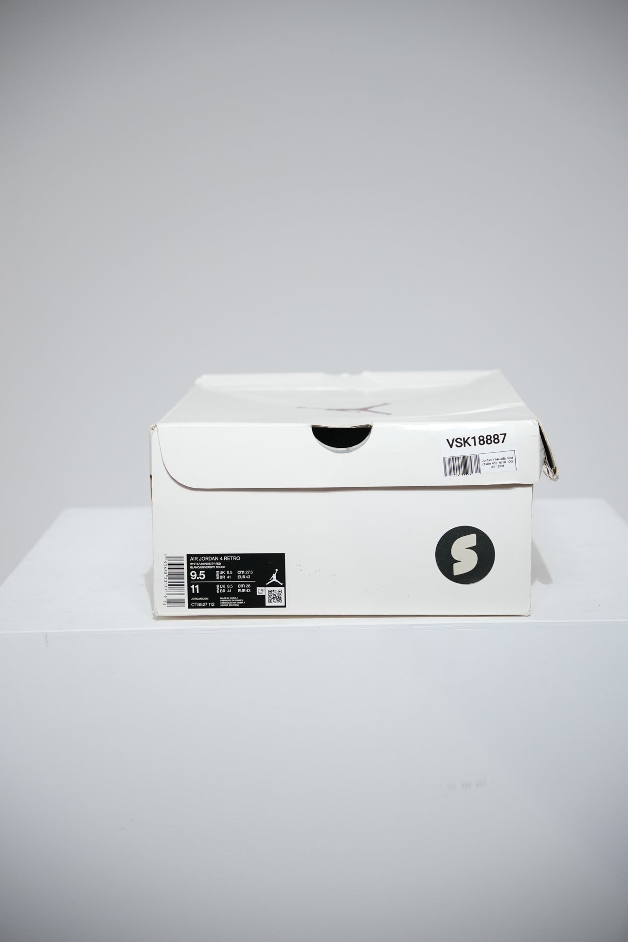 Jordan 4 Metallic Red (Taille 43)