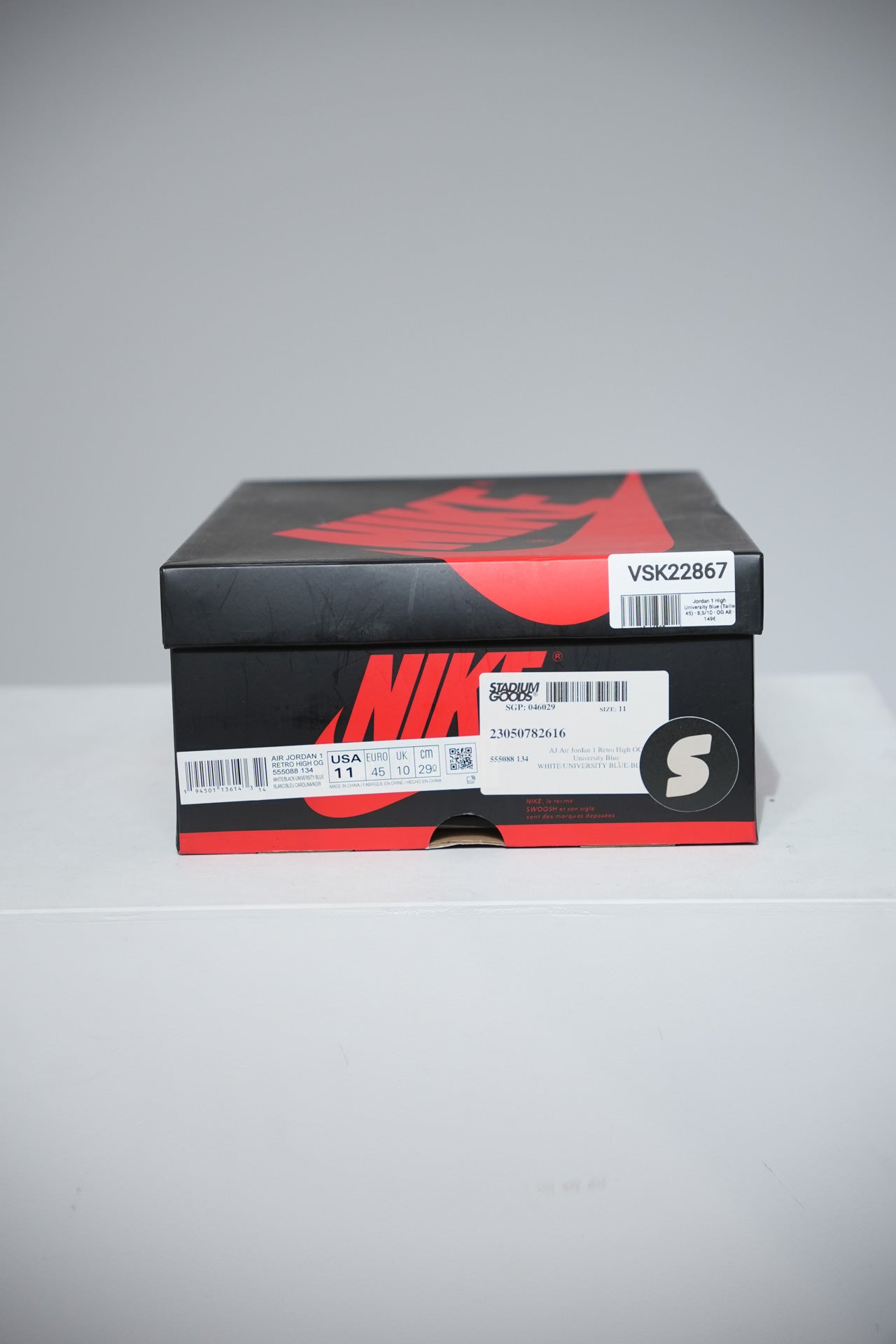 Jordan 1 High University Blue (Taille 45)