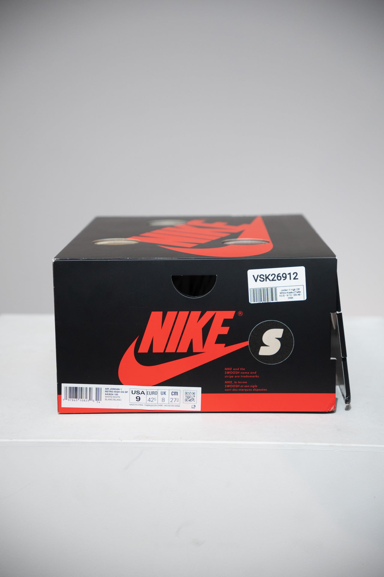 Jordan 1 High Off White Alaska (Taille 42,5)