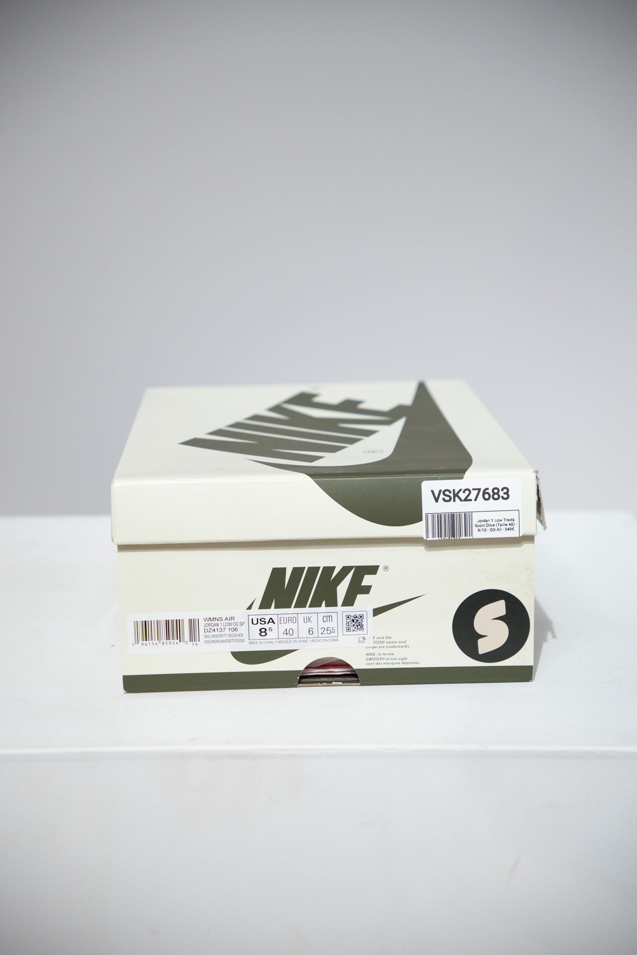 Jordan 1 Low Travis Scott Olive (Taille 40)