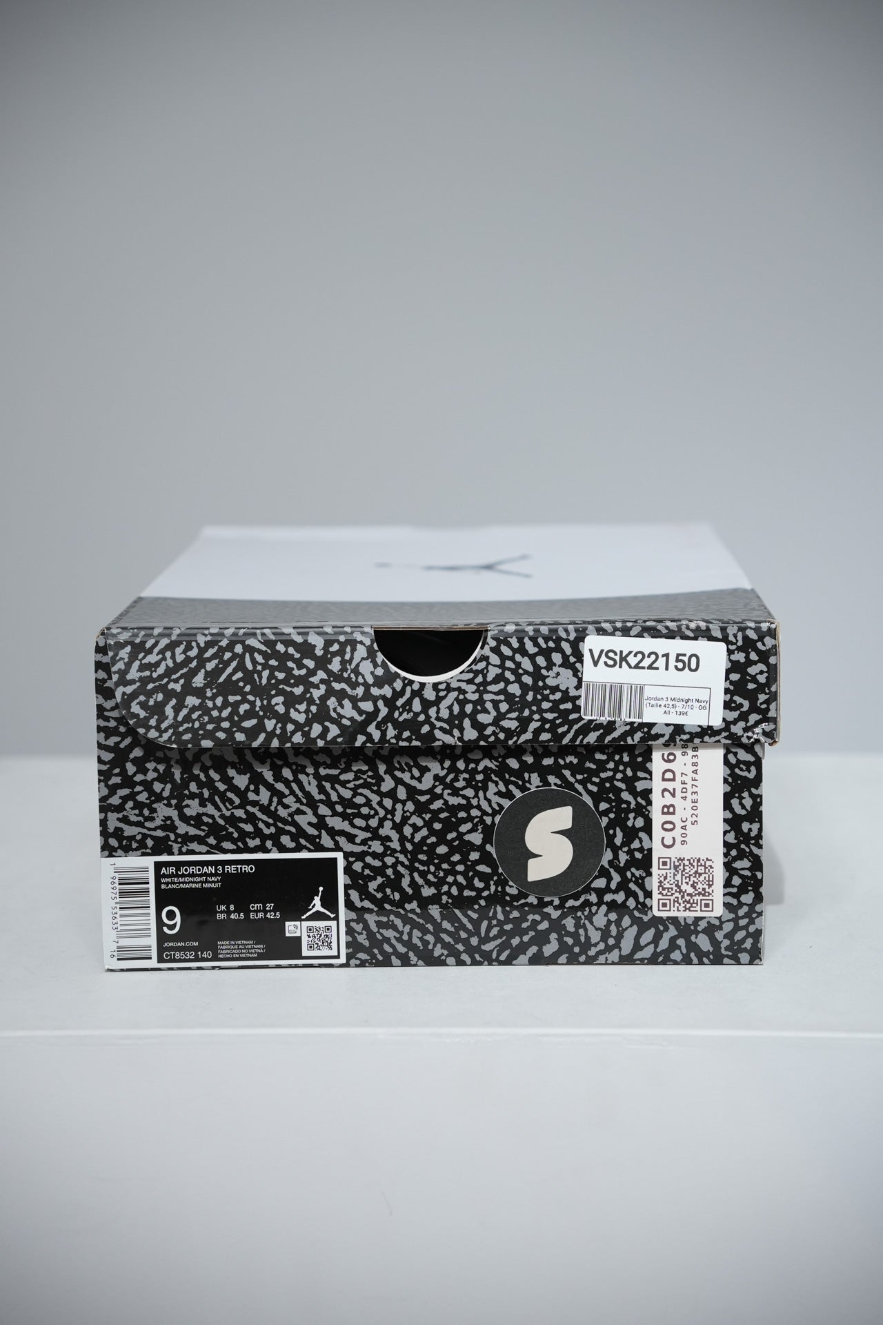 Jordan 3 Midnight Navy (Taille 42,5)
