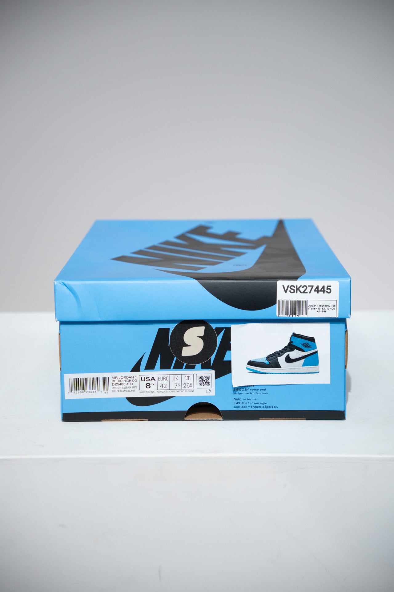 Jordan 1 High UNC Toe (Taille 42)