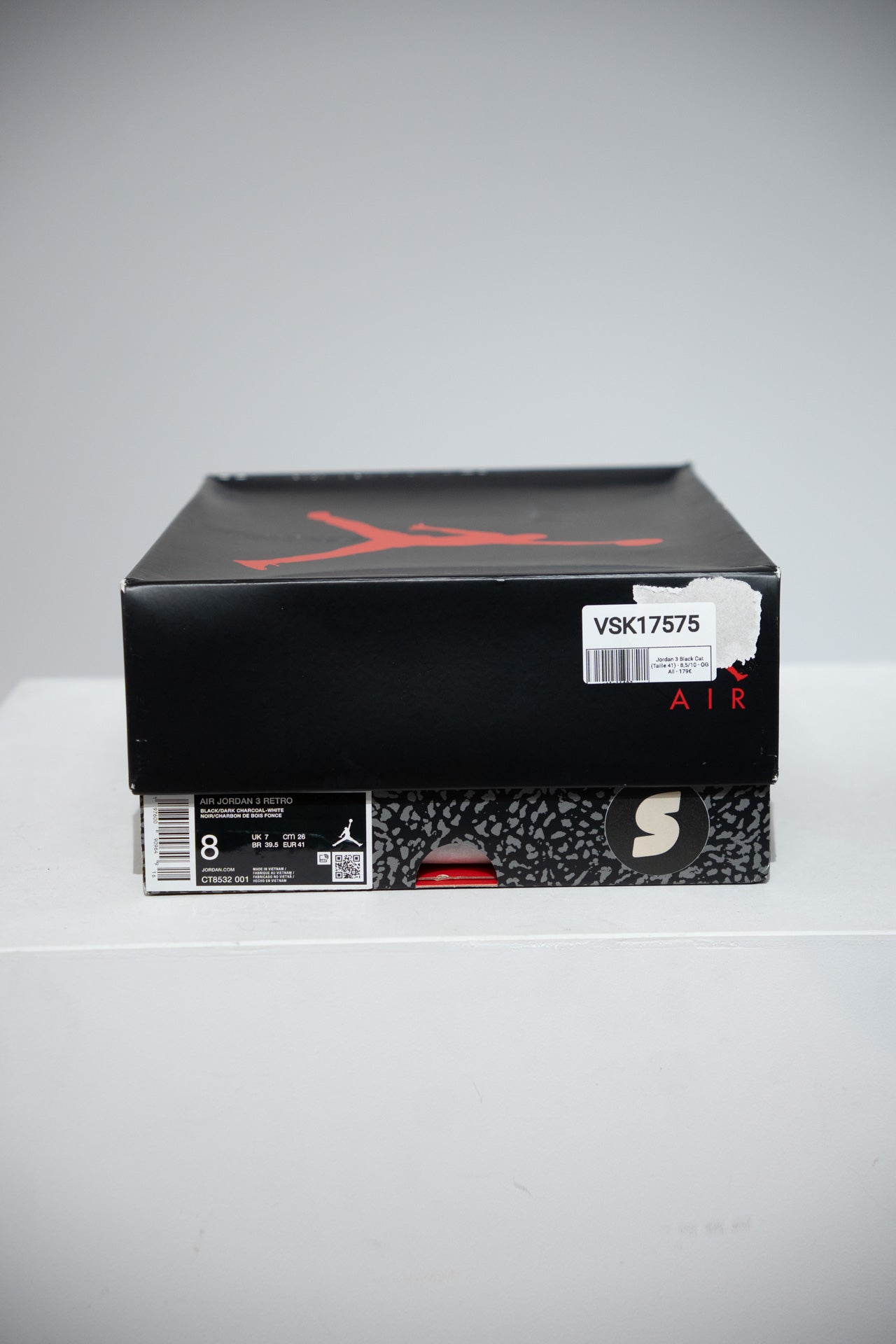 Jordan 3 Black Cat (Taille 41)