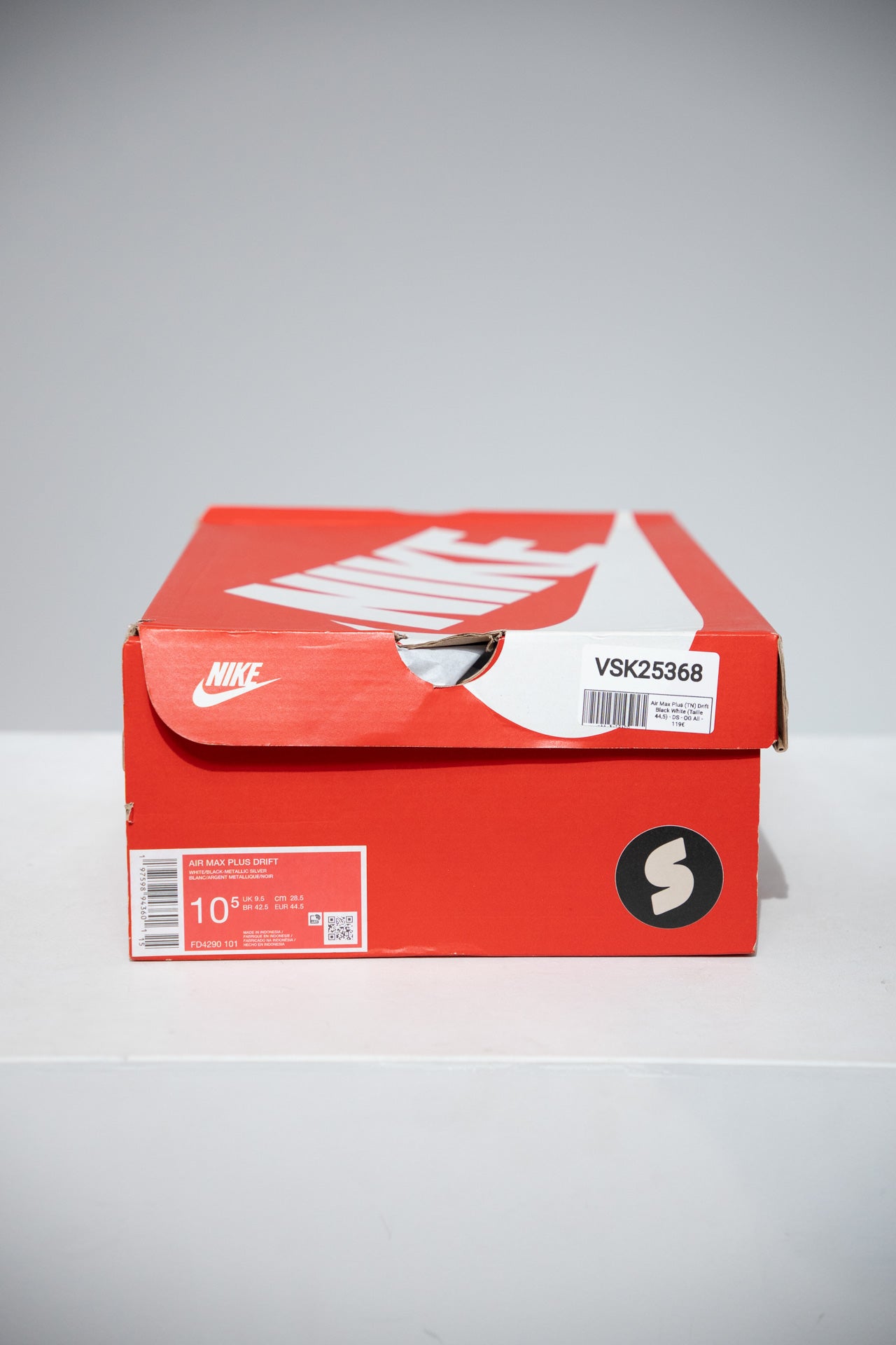 Air Max Plus (TN) Drift Black White (Taille 44,5)