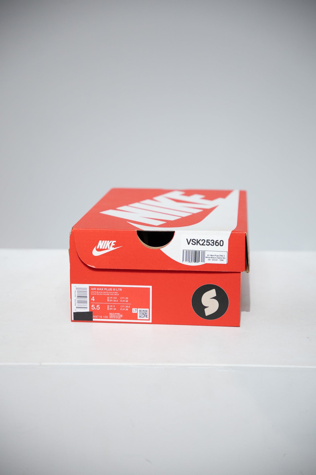Air Max Plus (TN) 3 White Black (Taille 36)