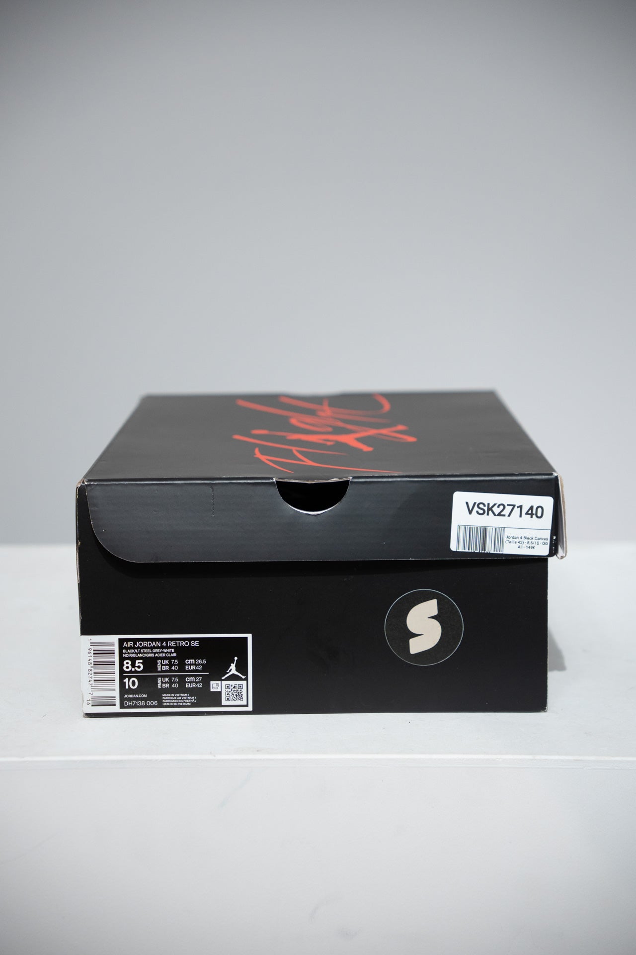 Jordan 4 Black Canvas (Taille 42)