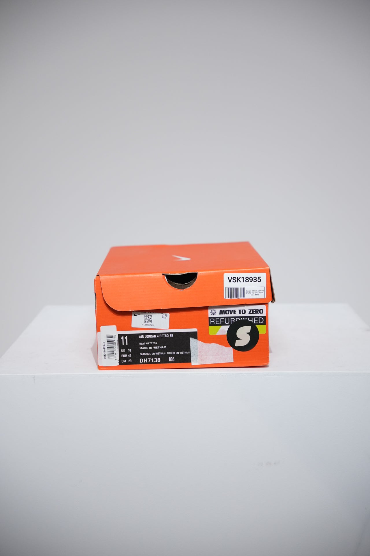 Jordan 4 Black Canvas (Taille 45)