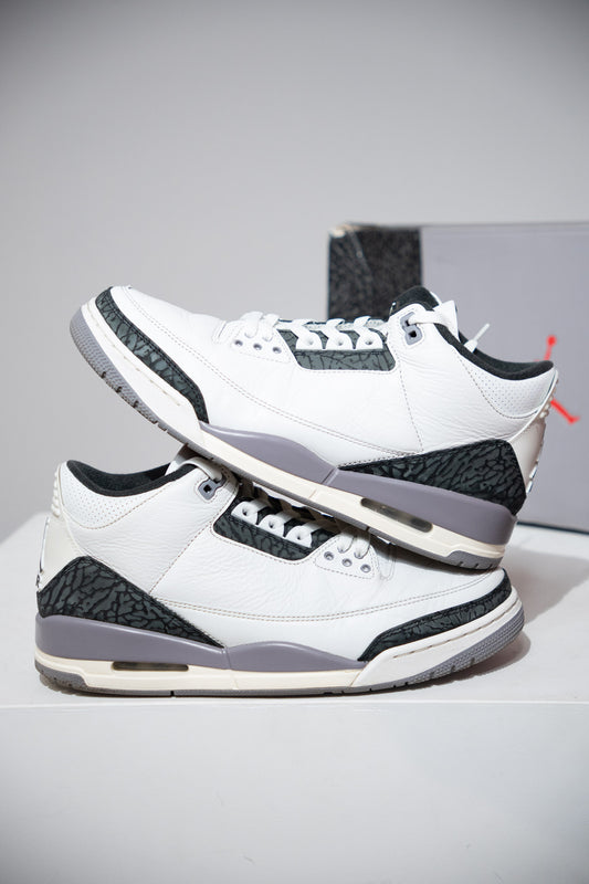 Jordan 3 White Cement Grey (Taille 44)