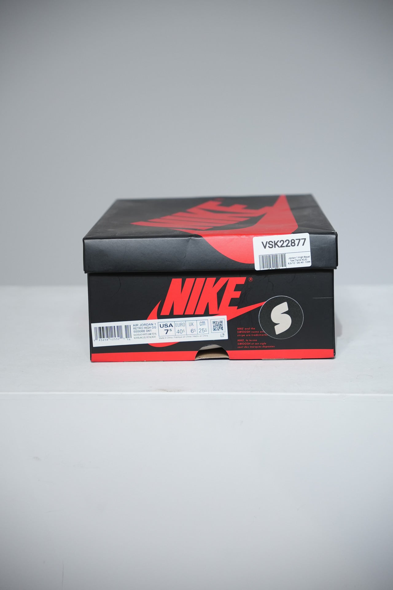 Jordan 1 High Royal Toe (Taille 40,5)