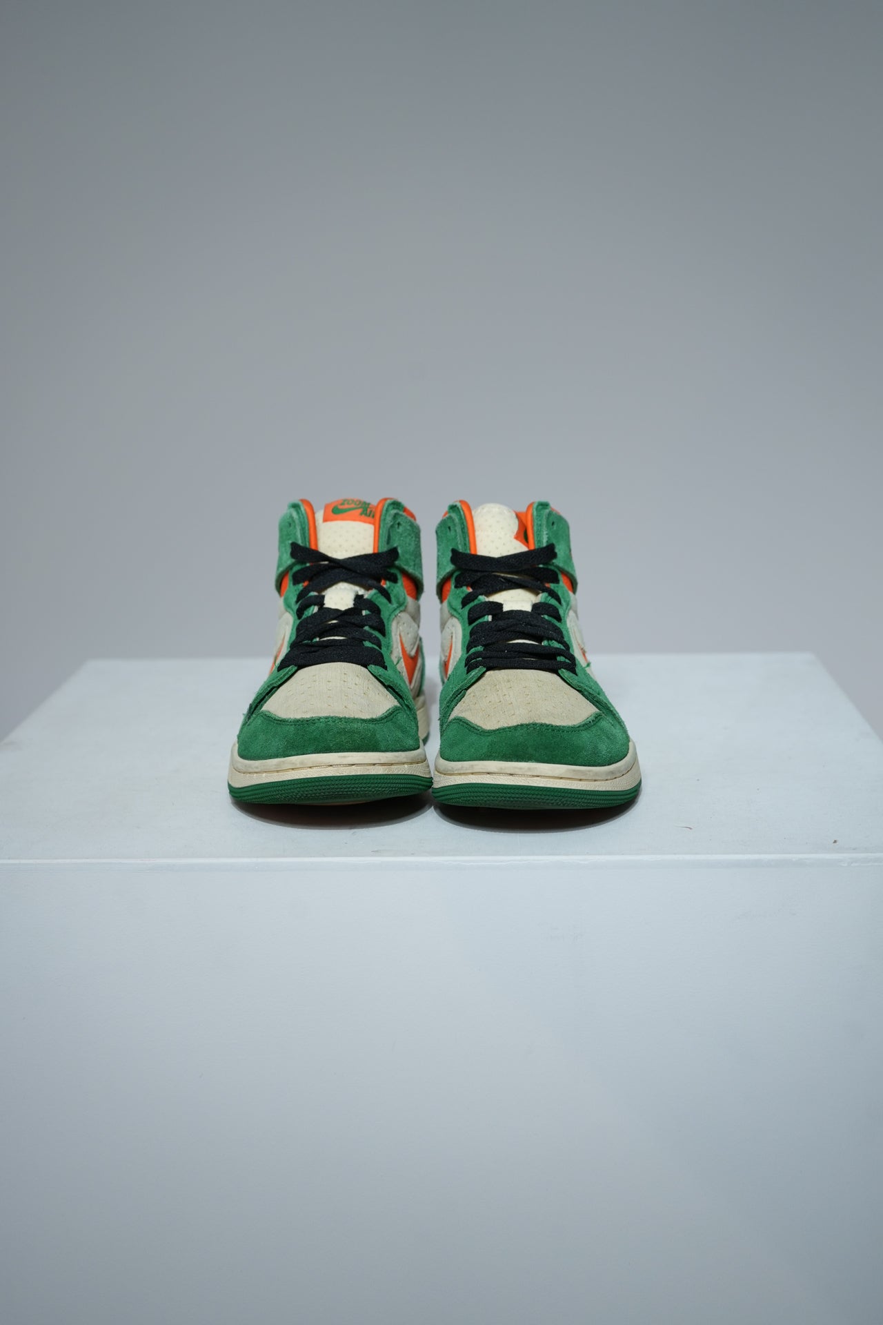Jordan 1 high Zoom Pine Green Orange Blaze (Taille 38)