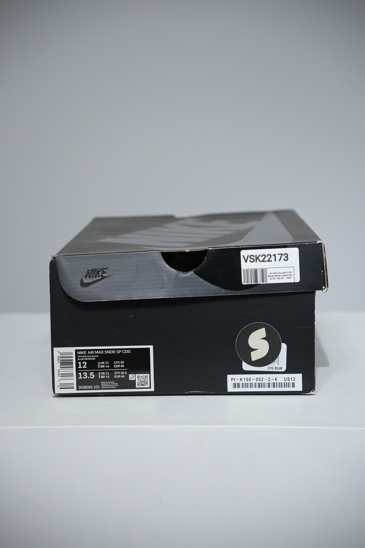 Air Max Sunder CDG Black White (Taille 46)