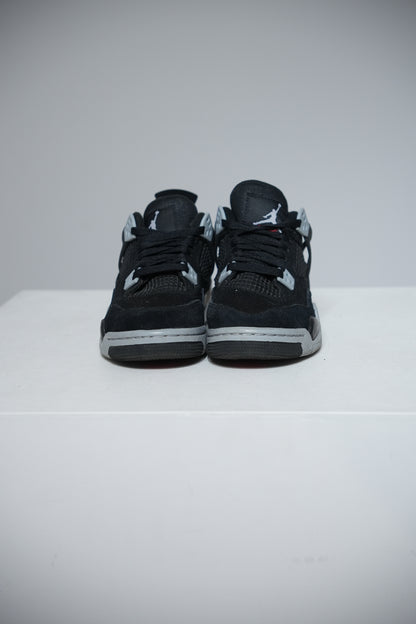 Jordan 4 Black Canvas GS (Taille 36)