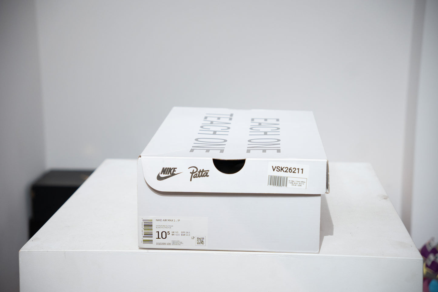 Air Max 1 Patta White (Taille 44,5)