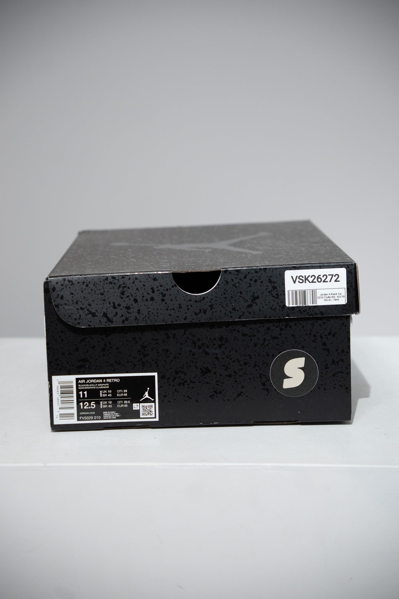 Jordan 4 Black Cat 2025 (Taille 45)