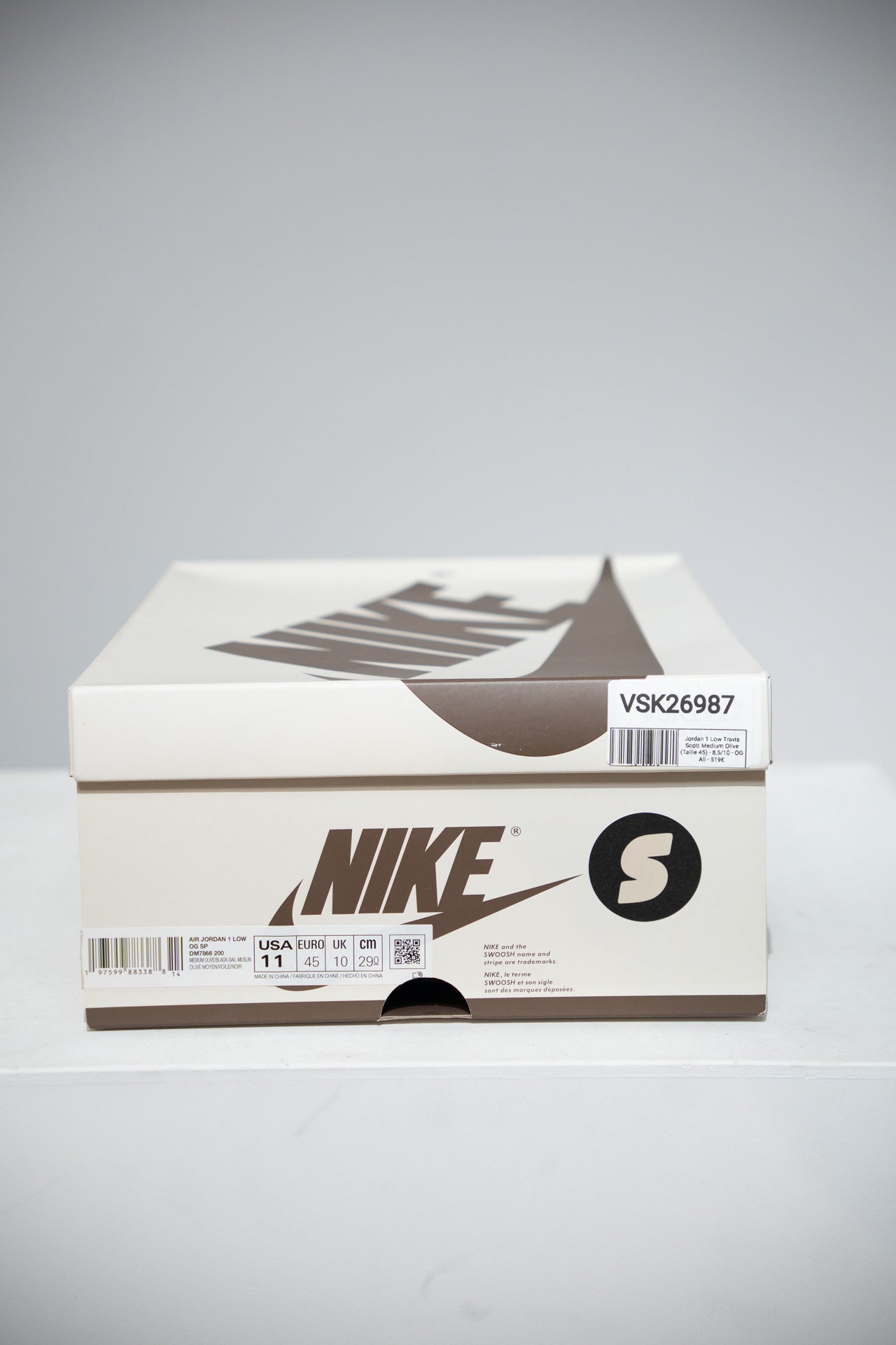 Jordan 1 Low Travis Scott Medium Olive (Taille 45)