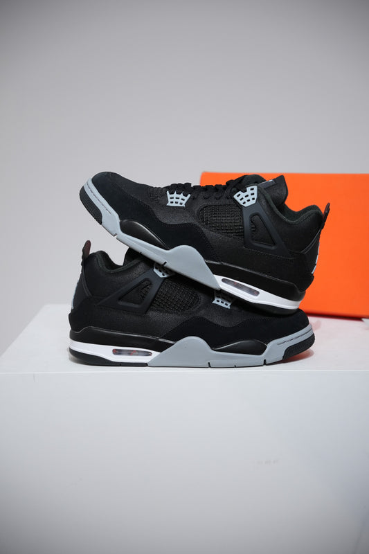 Jordan 4 Black Canvas (Taille 45)