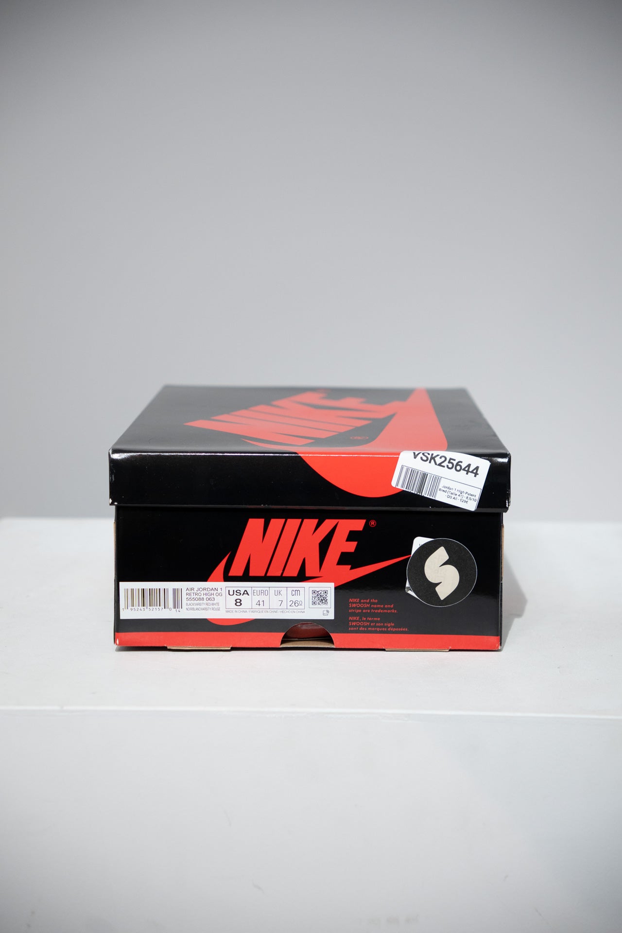 Jordan 1 High Patent Bred (Taille 41)