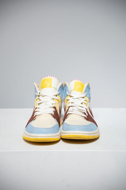 Jordan 1 Mid Maison Chateau Rouge (Taille 40,5)