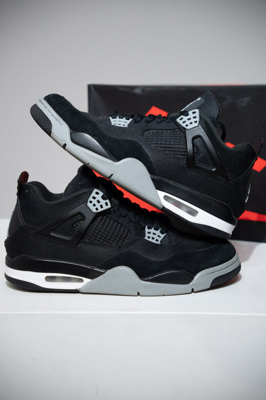 Jordan 4 Black Canvas (Taille 45)