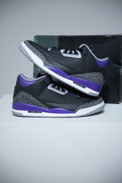Jordan 3 Court Purple (Taille 45,5)