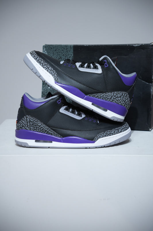 Jordan 3 Court Purple (Taille 45,5)