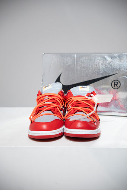 Dunk Low Off-White University Red (Taille 40,5)