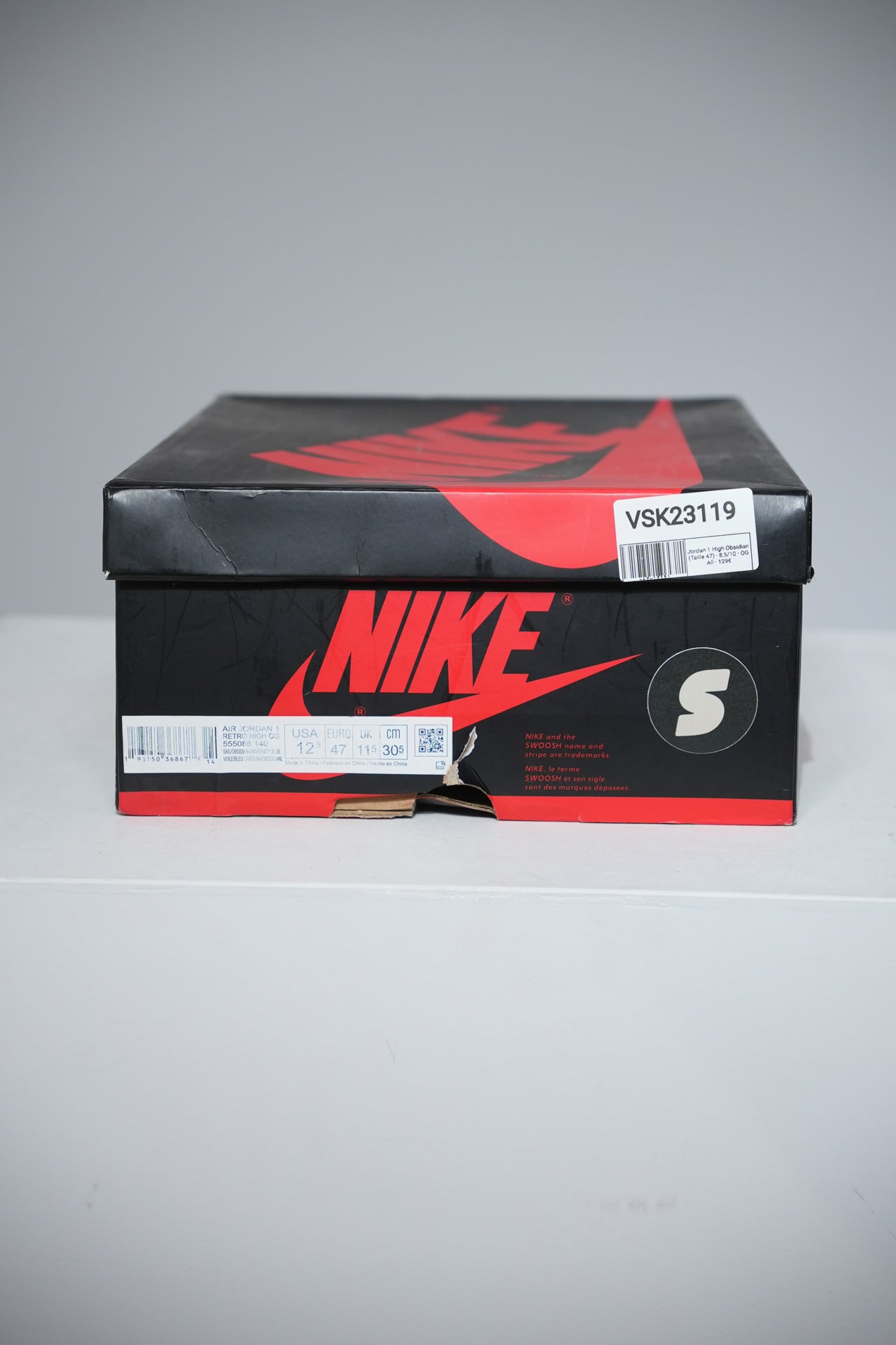 Jordan 1 High Obsidian (Taille 47)