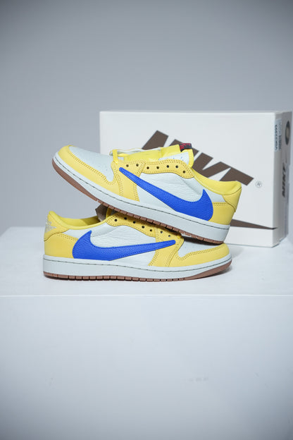 Jordan 1 Low Travis Scott Canary Yellow (Taille 47)