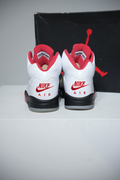 Jordan 5 Fire Red Silver Tongue (Taille 44,5)