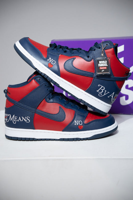Dunk High Sb Supreme By Any Means Midnight navy (Taille 44)