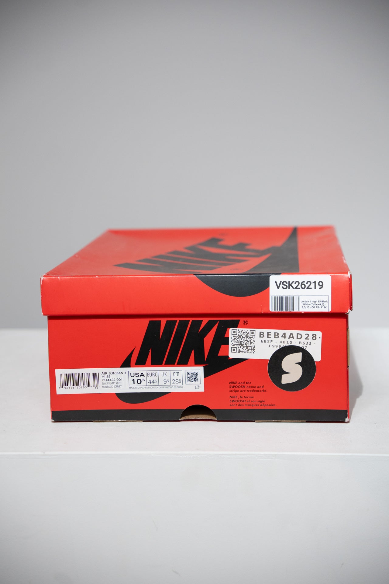 Jordan 1 High 85 Black White (Taille 44,5)
