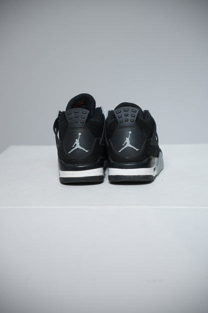 Jordan 4 Black Canvas GS (Taille 36)