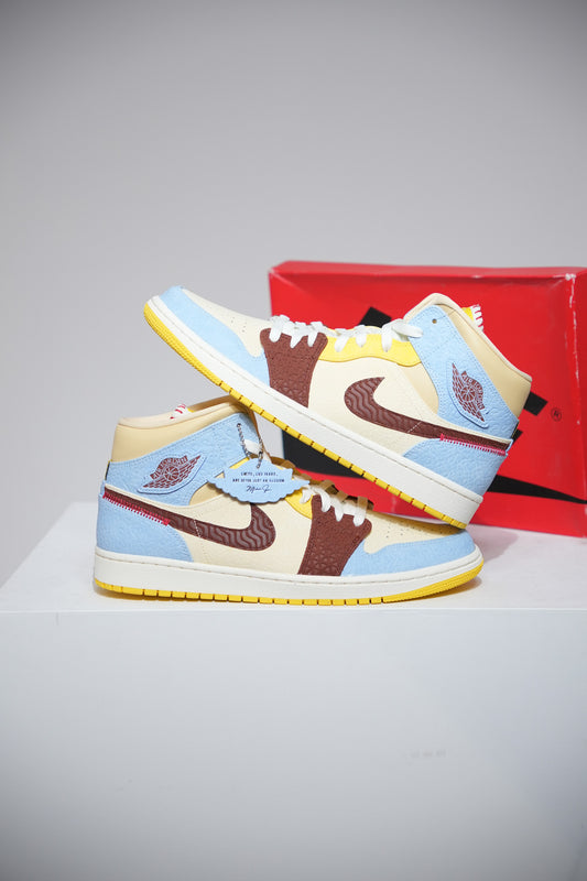 Jordam 1 Mid Maison Chateau Rouge (Taille 50,5)