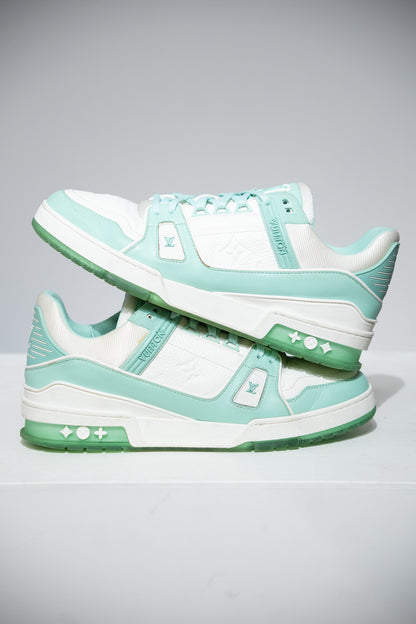 Louis Vuitton Trainer Teal White (Taille 44,5 (8,5 IT))