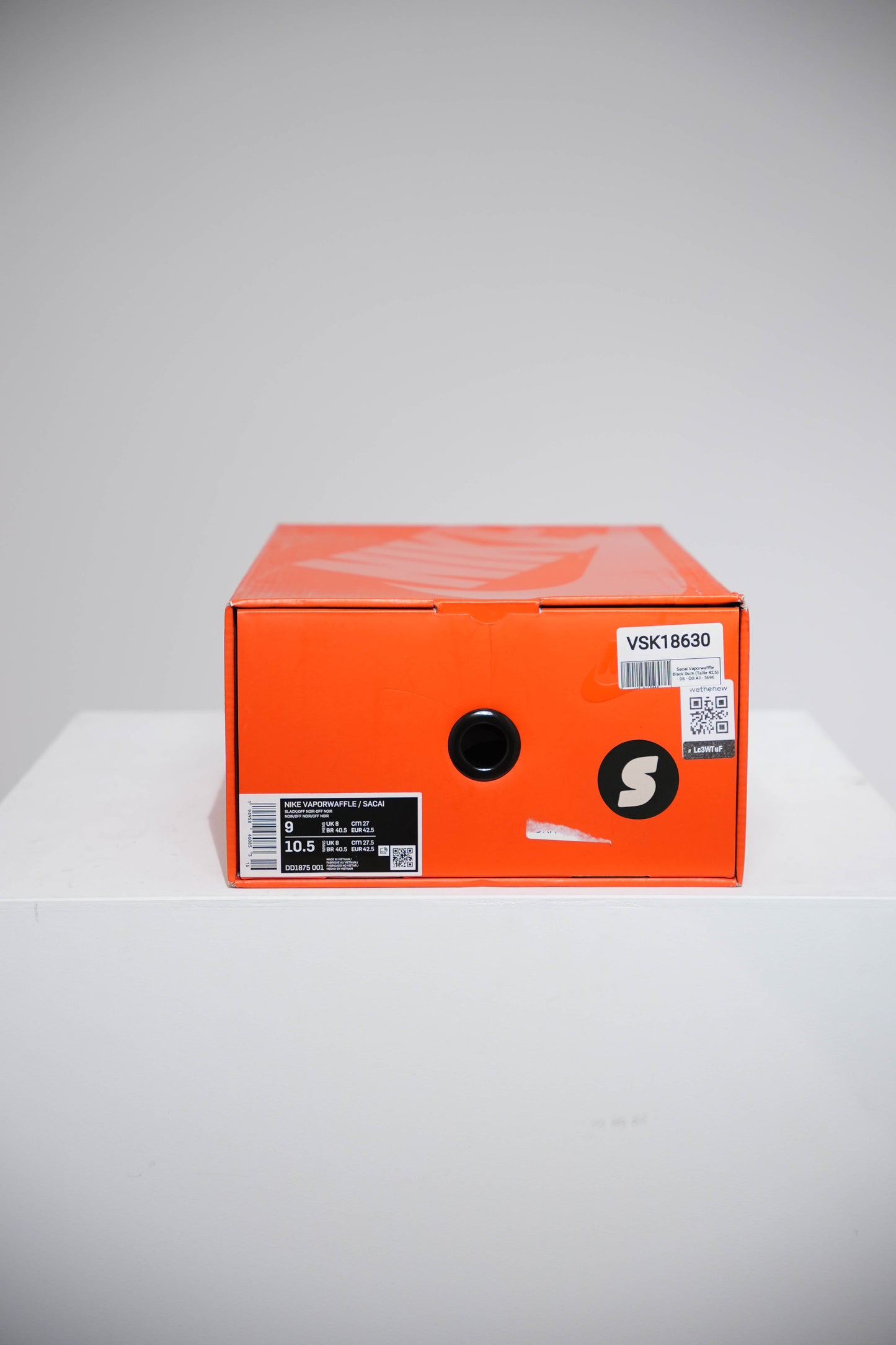 Sacai Vaporwafffle Black Gum (Taille 42,5)