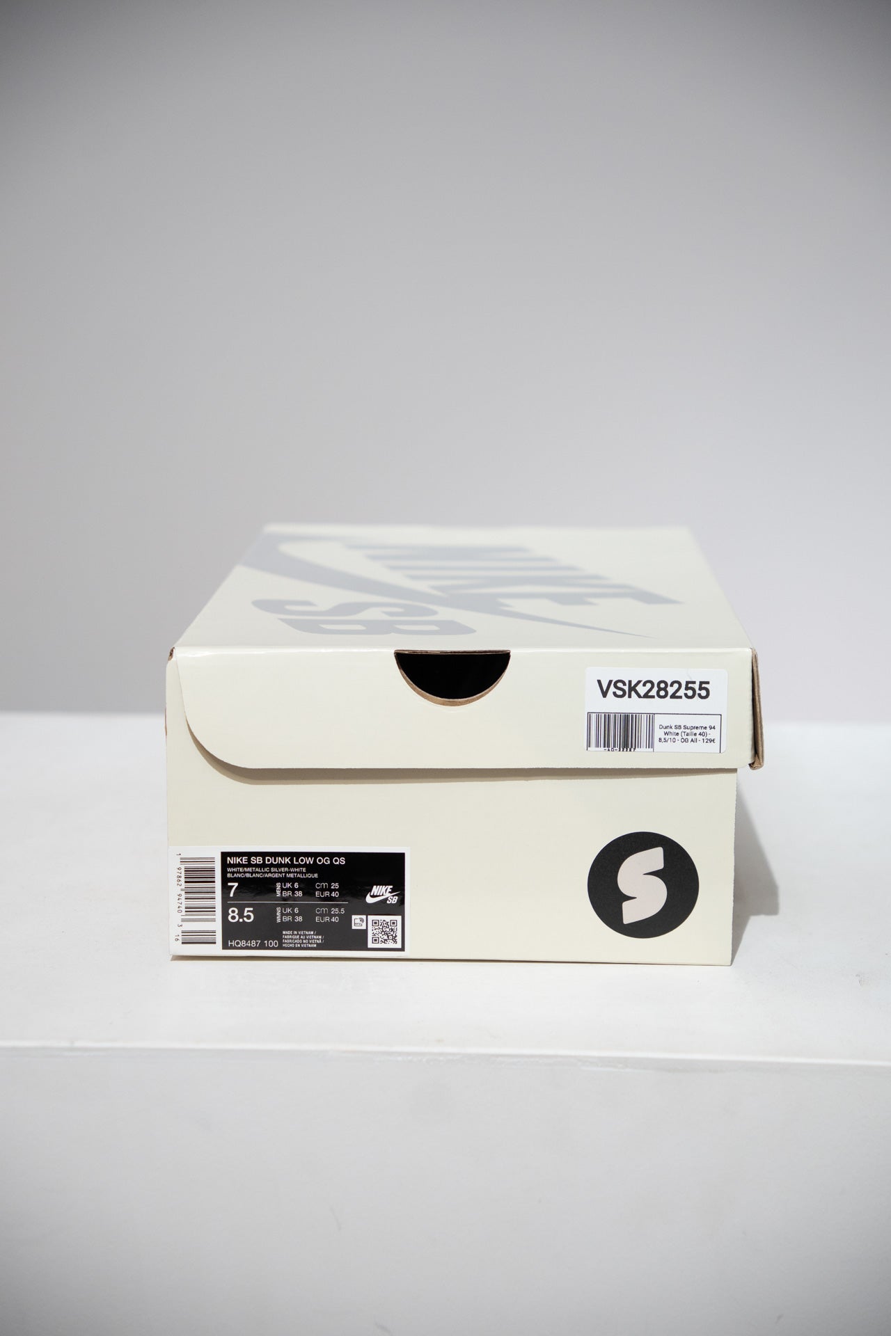 Dunk SB Supreme 94 White (Taille 40)