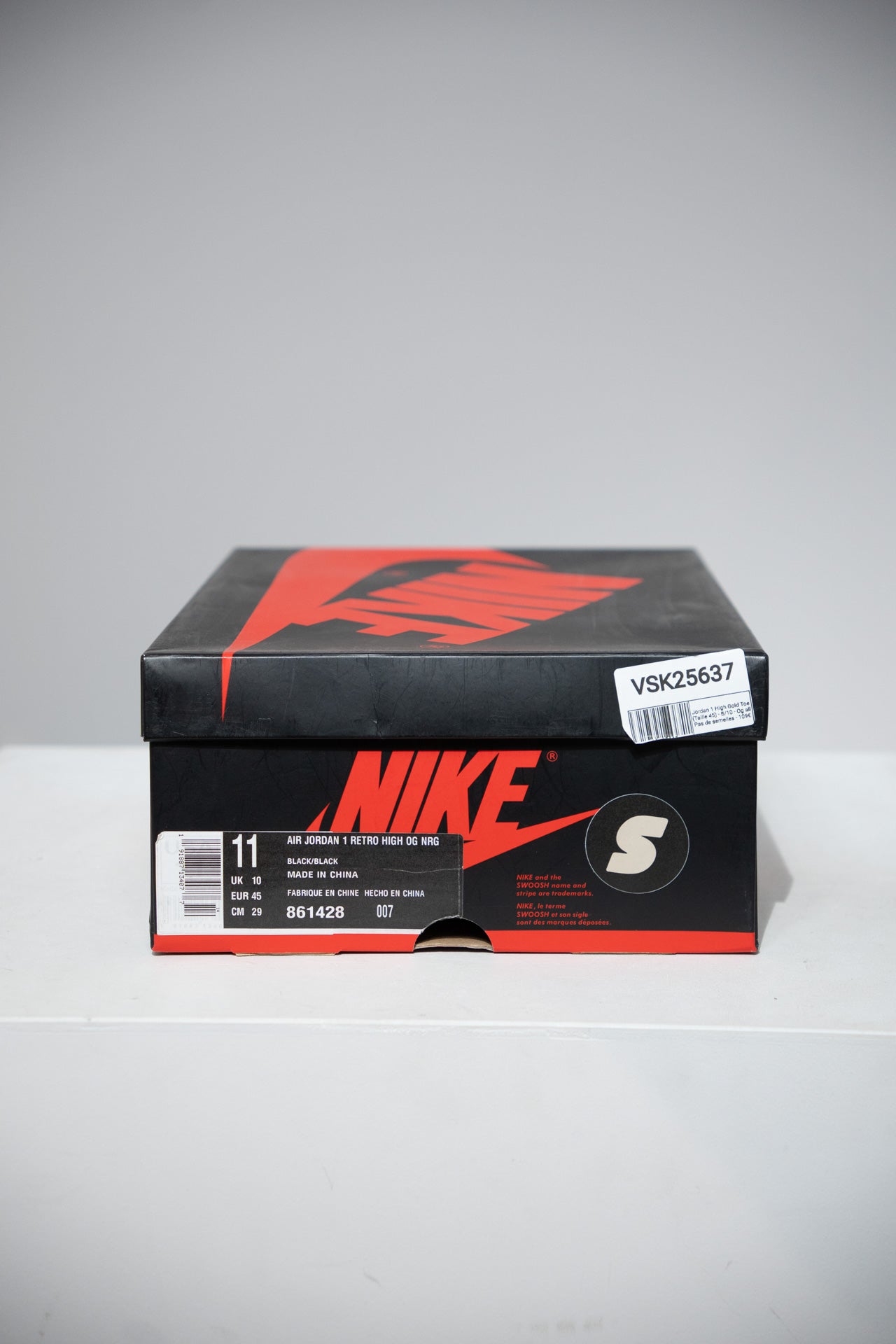 Jordan 1 High Gold Toe (Taille 45)