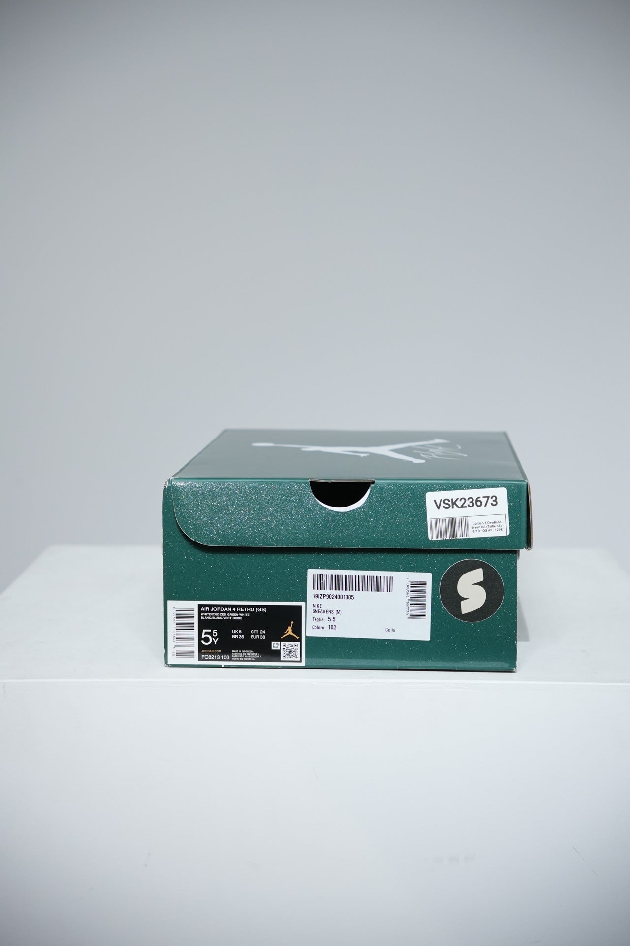 Jordan 4 Oxydized Green GS (Taille 38)