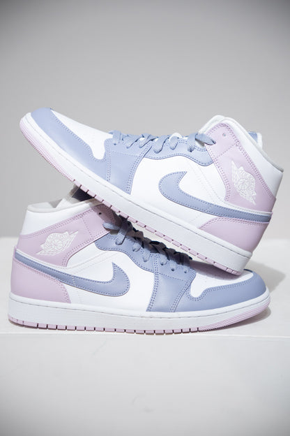 Jordan 1 Mid White Purple (Taille 44,5)