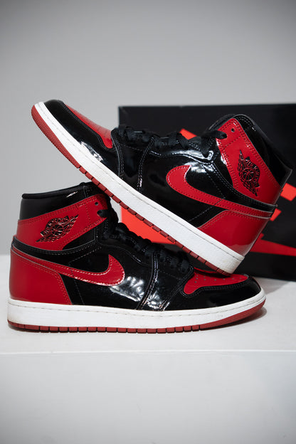 Jordan 1 High Patent Bred (Taille 42,5)