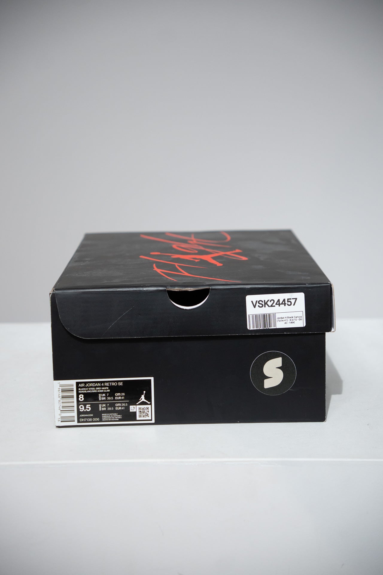 Jordan 4 Black Canvas (Taille 41)