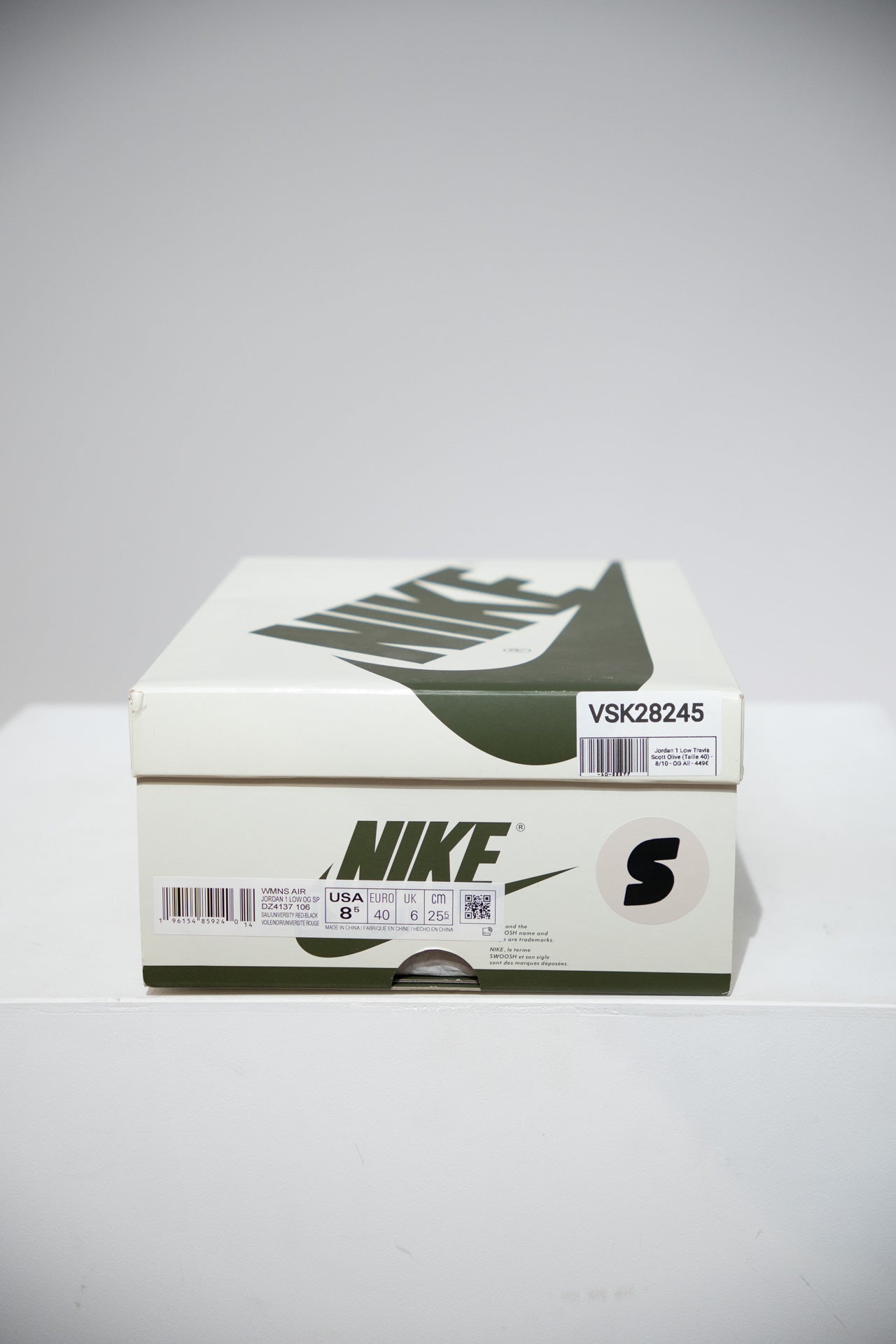 Jordan 1 Low Travis Scott Olive (Taille 40)
