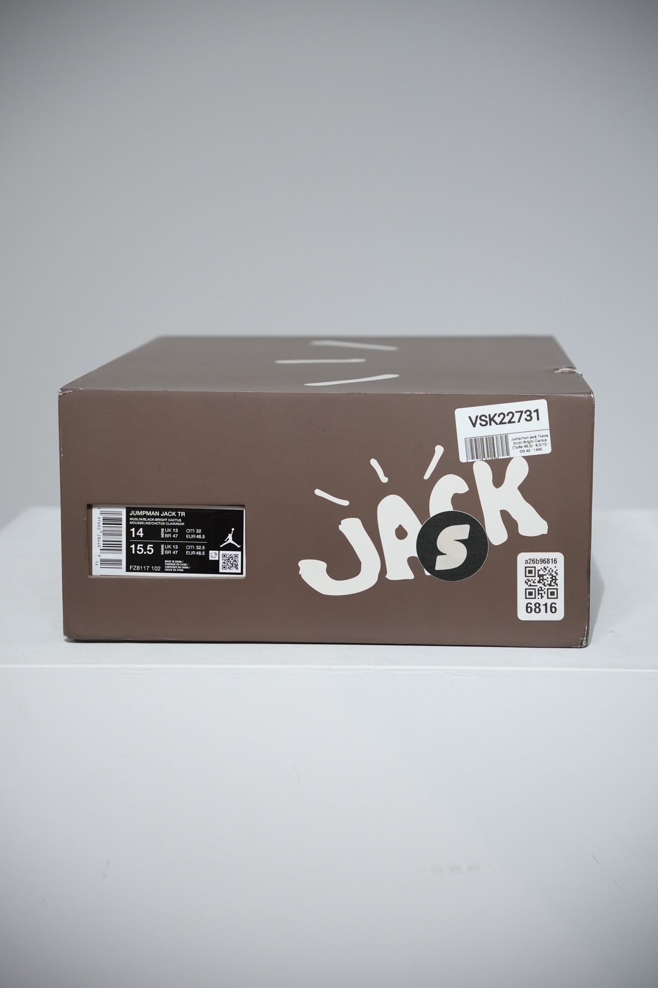 Jumpman jack Travis Scott Bright Cactus (Taille 48,5)