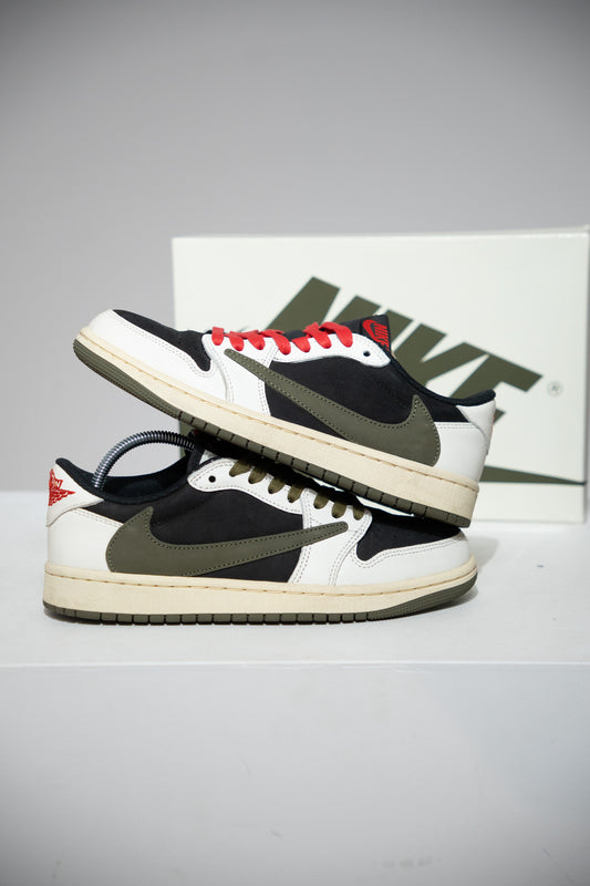 Jordan 1 Low Travis Scott Olive (Taille 38,5)