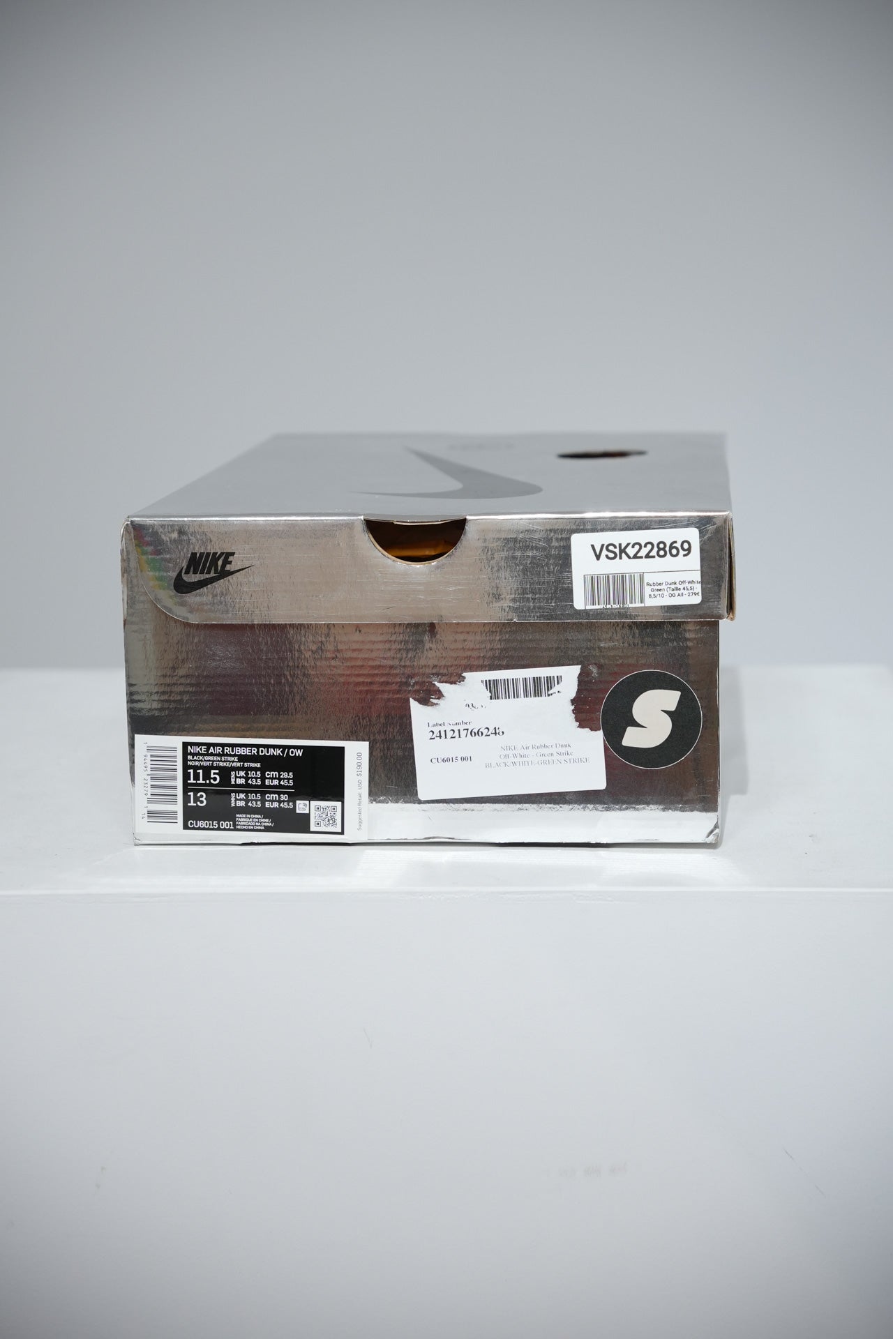 Rubber Dunk Off-White Green (Taille 45,5)