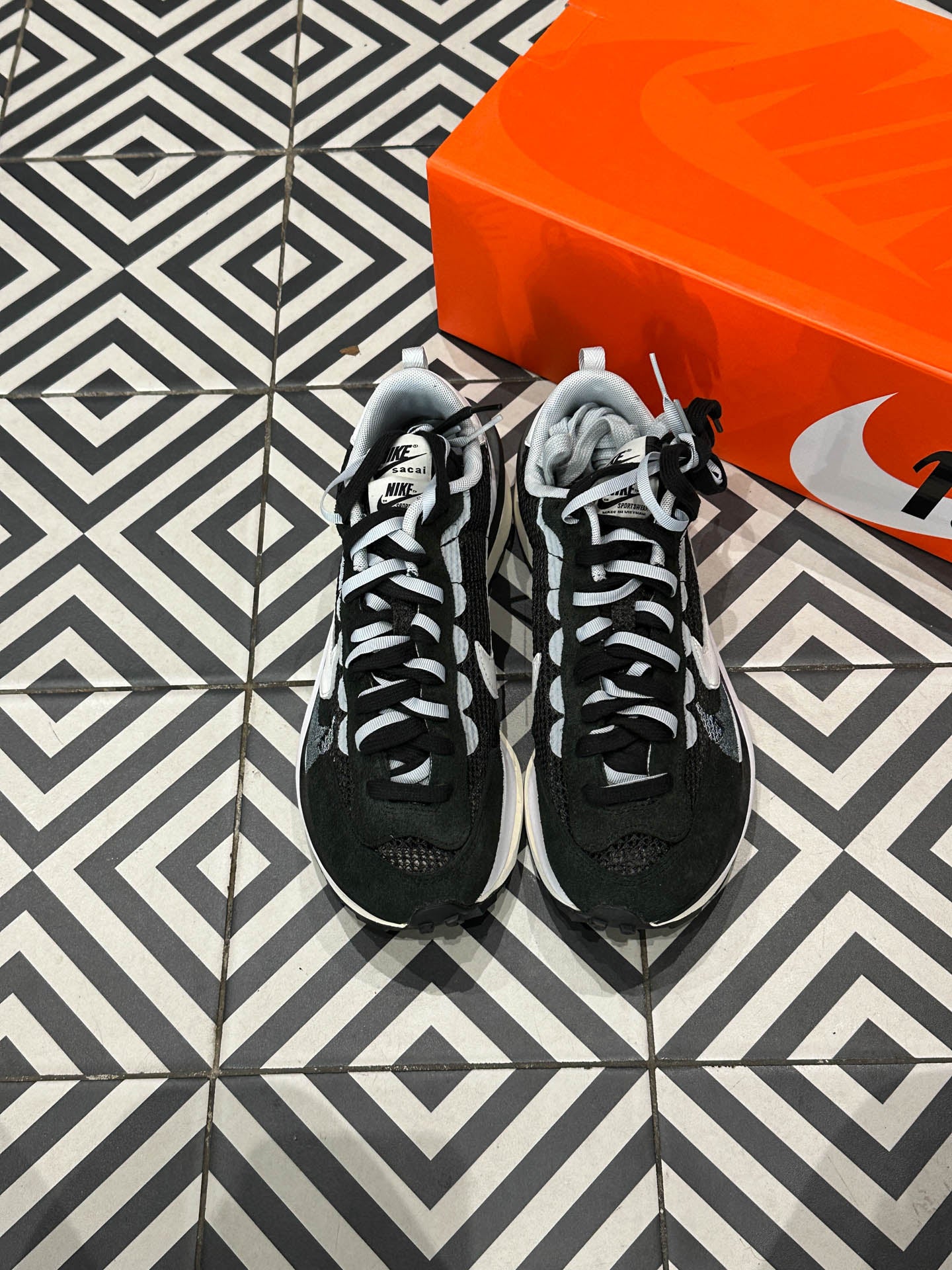 Sacai Vaporwaffle Black White (Taille 41)