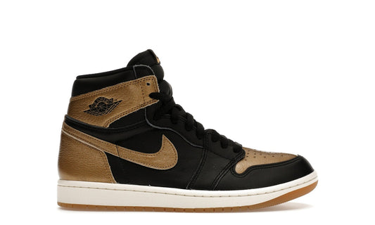 Jordan 1 High Black Metallic Gold — officielle