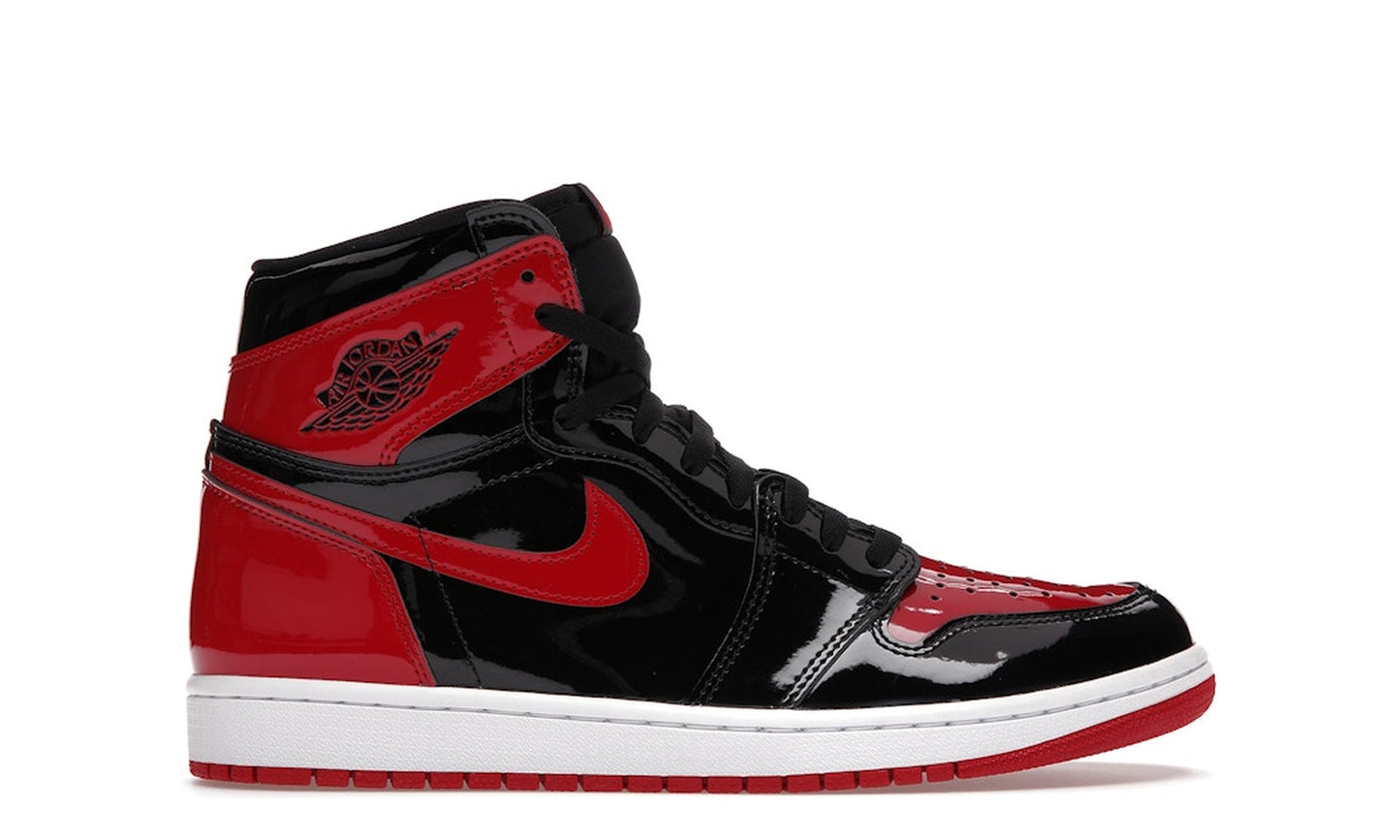 Jordan 1 High Patent Bred — officielle